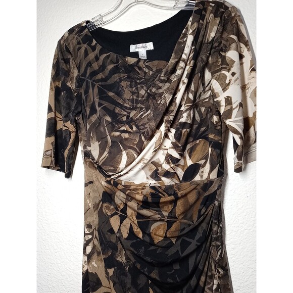 Vtg Dressbarn Floral Leaf Print Maxi Dress Size 4 - Picture 3 of 5